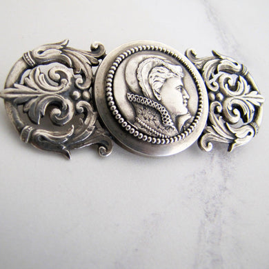 Large Scottish Silver Antique Brooch, Mary Queen Of Scots - MercyMadge