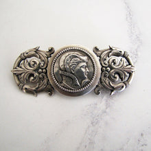 Load image into Gallery viewer, Large Scottish Silver Antique Brooch, Mary Queen Of Scots - MercyMadge
