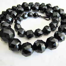 Load image into Gallery viewer, Victorian Whitby Jet Bead  Necklace. - MercyMadge
