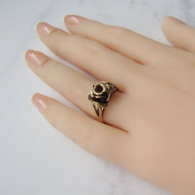 Load image into Gallery viewer, Vintage 9ct Gold English Rose Ring. Hallmarked London 1979. - MercyMadge
