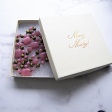 Load image into Gallery viewer, Czech Art Deco Long Rose Quartz Necklace, Chinoiserie Pressed Glass Beads. - MercyMadge

