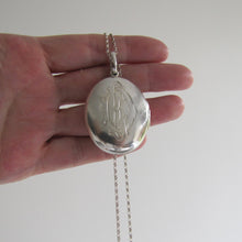 Load image into Gallery viewer, Victorian Large Oval Sterling Silver Locket. - MercyMadge
