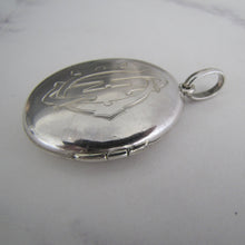 Load image into Gallery viewer, Victorian Large Oval Sterling Silver Locket. - MercyMadge

