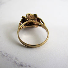 Load image into Gallery viewer, Vintage 9ct Gold English Rose Ring. Hallmarked London 1979. - MercyMadge
