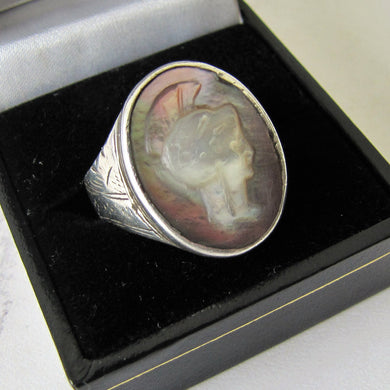 Mens Victorian 935 Silver Intaglio Ring. - MercyMadge