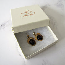 Load image into Gallery viewer, Georgian Pinchbeck Garnet Paste Earrings - MercyMadge
