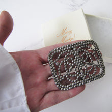 Load image into Gallery viewer, Antique Cut Steel French Buckle. - MercyMadge
