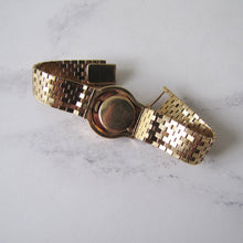 Load image into Gallery viewer, Art Deco 14K Gold, Diamond &amp; Sapphire Hidden Watch Bracelet. - MercyMadge

