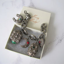 Load image into Gallery viewer, 1930s Peruzzi Silver Bracelet, Italy. Vintage Etruscan Fob Charm Bracelet. - MercyMadge
