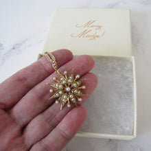 Cargar imagen en el visor de la galería, Victorian 15ct Gold Pearl Star Pendant Necklace. - MercyMadge
