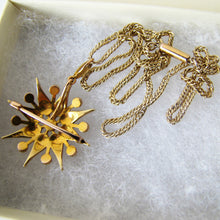 Cargar imagen en el visor de la galería, Victorian 15ct Gold Pearl Star Pendant Necklace. - MercyMadge
