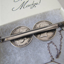 Cargar imagen en el visor de la galería, Victorian Silver AEI Coin Brooch - MercyMadge
