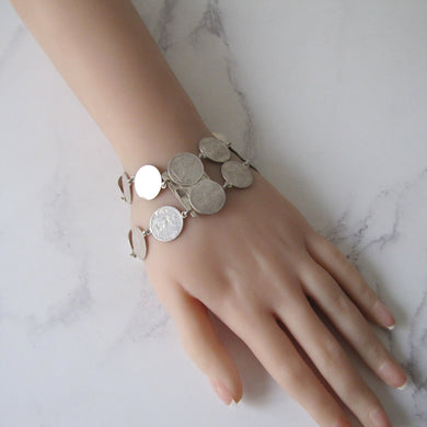 Victorian Maundy Money Silver Coin Bracelet - MercyMadge