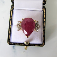 Cargar imagen en el visor de la galería, 14ct Gold Ruby &amp; Diamond Ring - MercyMadge

