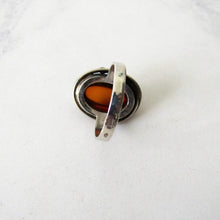 Load image into Gallery viewer, 1930&#39;s Baltic Amber Sterling Silver Ring. - MercyMadge
