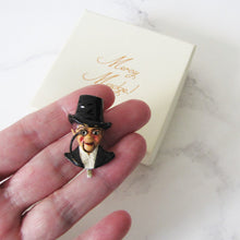 Load image into Gallery viewer, 1930s Novelty Brooch, Rare Coro Fur Clip, Charlie McCarthy Mechanical Pin. - MercyMadge
