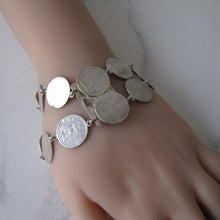 Load image into Gallery viewer, Victorian Maundy Money Silver Coin Bracelet - MercyMadge

