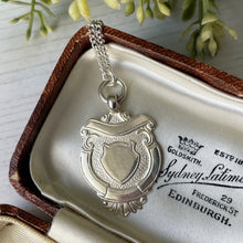 Load image into Gallery viewer, Art Deco Sterling Silver Engraved Pendant Fob
