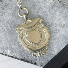 Load image into Gallery viewer, Art Deco Sterling Silver Engraved Pendant Fob
