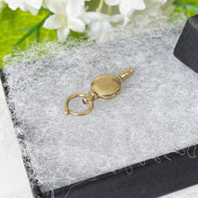 Cargar imagen en el visor de la galería, Victorian 9ct Gold Pocket Watch Key. Antique Gold Miniature Key Pendant/Charm/Fob. Ladies Pocket Watch Winder Key For Albertina Bracelet.

