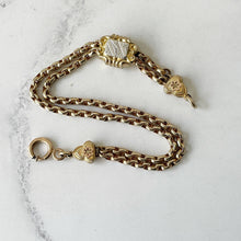 Cargar imagen en el visor de la galería, Antique Victorian Gold Gilt Bracelet. Albertina Watch Chain Bracelet. Gold &amp; Silver Victorian Etruscan Bracelet
