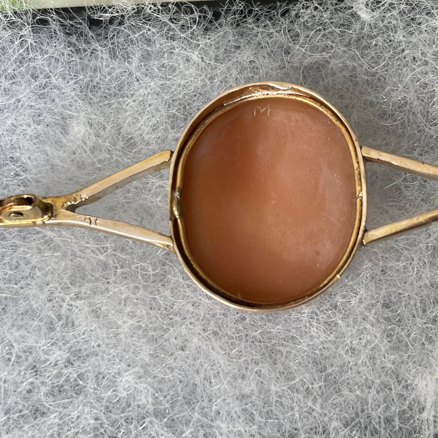 Antique 9ct Gold Bar Brooch. Victorian/Edwardian Cameo Lapel/Stock/Cravat Pin. Neoclassical Carved Shell Cameo Portrait of Flora Brooch