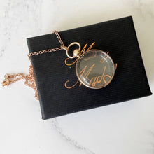 Load image into Gallery viewer, Victorian 9ct Gold Rock Crystal Locket. Antique Double Sided Photo Locket &amp; Chain. Victorian Rolled Gold Pools Of Light Pendant Necklace

