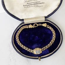 Cargar imagen en el visor de la galería, Antique Victorian Gold Gilt Bracelet. Albertina Watch Chain Bracelet. Gold &amp; Silver Victorian Etruscan Bracelet
