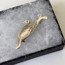 Load image into Gallery viewer, Vintage Scottish Silver Grouse Brooch. Figural Famous Grouse Game Bird Brooch/Cravat/Lapel Pin. Vintage Silver Jewelry Gifts For Him &amp; Her
