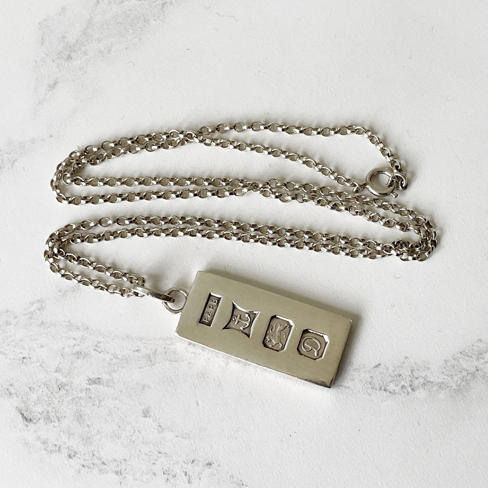 ヴィンテージ マッピンウエブ スターリングシルバーインゴット ペンダントF570 ヴィンテージ マッピンウエブ スターリングシルバーインゴット