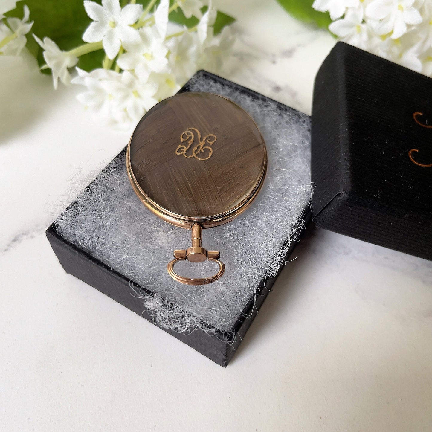 Antique Georgian 18ct Gold Portrait Miniature Locket. Large Oval Monogram Locket With Hair Compartment. Love Token/Sentimental Jewelry