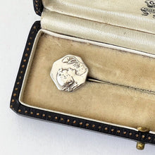 Carica l&#39;immagine nel visualizzatore di Gallery, Art Nouveau Sterling Silver Stick Pin In Antique Box. Antique Silver Lapel/Tie/Cravat/Stock Formal Pin. Antique Art Nouveau Jewelry.
