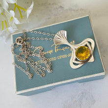 画像をギャラリービューアに読み込む, Antique Art Nouveau Pendant Necklace. Koi Fish 835 Silver Citrine Pendant, Antique Sterling Belcher Chain. Fan Tail Fish Pendant, SG Germany
