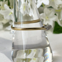 画像をギャラリービューアに読み込む, Antique Art Deco 18ct Gold Platinum 3 Stone Diamond Ring. Old Single Cut Diamond Trilogy Ring. Antique Diamond Band Wedding Engagement Ring

