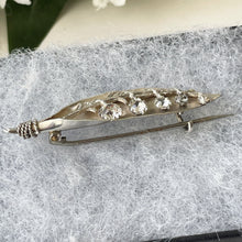 画像をギャラリービューアに読み込む, Antique Edwardian Silver &amp; Paste Diamond Brooch. Sterling Silver Calla Lily Brooch, Hallmarked 1901. Victorian Boutonniere/Cravat/Stock Pin
