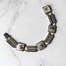 Load image into Gallery viewer, Vintage Sterling Silver &amp; Pearl Good Fortune Bracelet. Chinese Export Silver Abacus Money Bracelet. Oriental Good Luck Bracelet, Hong Kong
