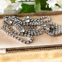 画像をギャラリービューアに読み込む, Vintage 1950s Diamante Princess Necklace. Swarovski Crystal Choker Necklace With Pear Drop Pendant. Albert Weiss American Costume Jewellery
