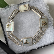 画像をギャラリービューアに読み込む, Vintage Sterling Silver &amp; Pearl Good Fortune Bracelet. Chinese Export Silver Abacus Money Bracelet. Oriental Good Luck Bracelet, Hong Kong
