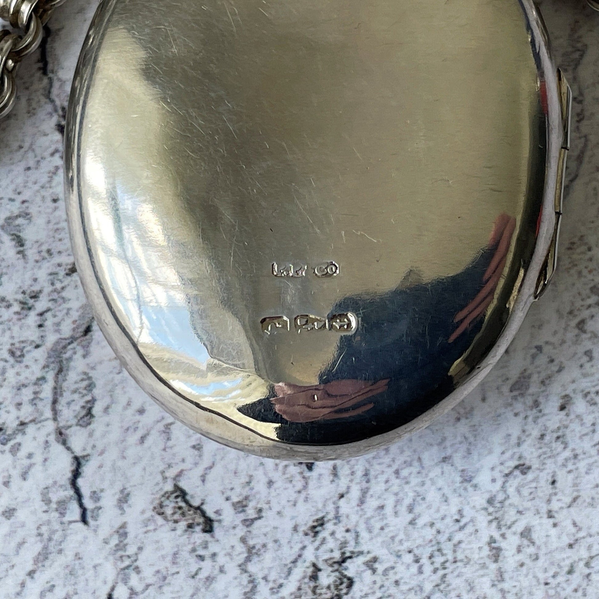 Victorian Baroque Sterling Silver Book Chain Locket Necklace With Period Photos. Antique English Locket & Chain, Payton Paxton, Chester 1882