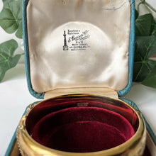 Cargar imagen en el visor de la galería, Antique 12ct Rolled Gold Engraved Bangle, Original Box. Edwardian Floral Engraved 12K Gold Fill Hinged Cuff Bracelet In Antique Jewelry Case
