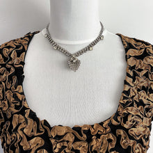 Carica l&#39;immagine nel visualizzatore di Gallery, Vintage 1950s Diamante Princess Necklace. Swarovski Crystal Choker Necklace With Pear Drop Pendant. Albert Weiss American Costume Jewellery
