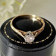 Cargar imagen en el visor de la galería, 18ct Gold Star-Set Diamond Solitaire Ring ( 0-20ct). Vintage 1940s Art Deco Engagement Ring Size M-1/2 UK, US 7 3/4
