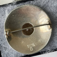 Load image into Gallery viewer, Vintage Scottish Citrine Silver Bat Brooch. Rare Zoomorphic Celtic Shield Brooch, Celtic Art Industries. Sterling Silver Cairngorm Brooch
