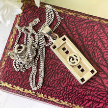 画像をギャラリービューアに読み込む, Vintage Sterling Silver Glasgow Rose Pendant Necklace. Art Nouveau, Rennie Mackintosh Scotland Pendant &amp; Chain. Minimalist Silver Necklace.
