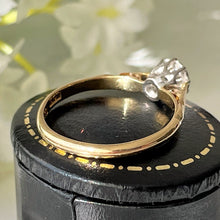 画像をギャラリービューアに読み込む, 18ct Gold Star-Set Diamond Solitaire Ring ( 0-20ct). Vintage 1940s Art Deco Engagement Ring Size M-1/2 UK, US 7 3/4
