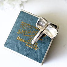 画像をギャラリービューアに読み込む, Antique Art Deco Sterling Silver Column Ring. 1930s Theodor Fahrner Style Geometric Marcasite Ring &amp; Vintage Ring Box. Size Q-UK /8-US
