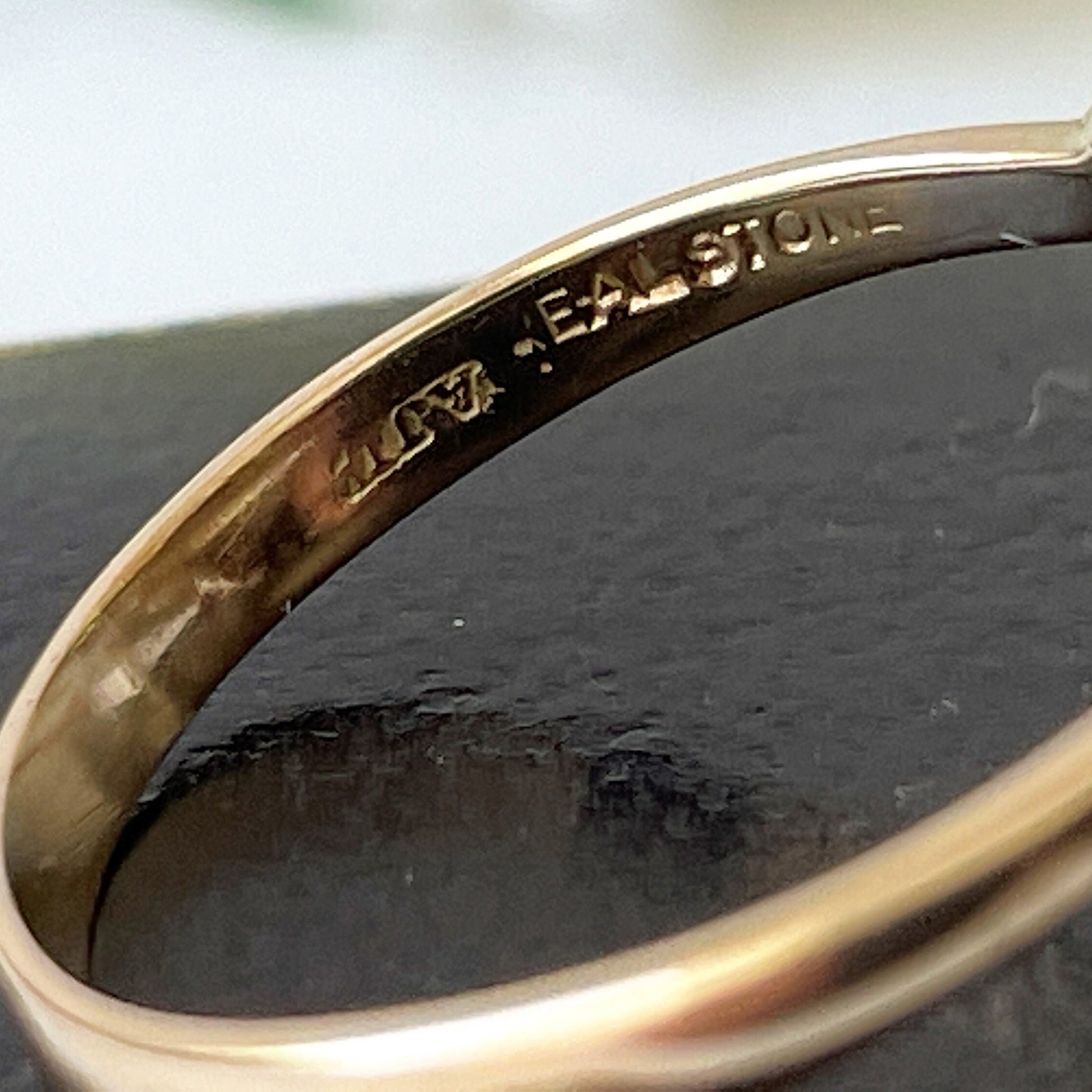 Vintage 9ct Gold Spinel Cocktail Ring. 28 Carat Emerald/Rectangle Step Cut Pale Yellow Spinel Ring. Yellow Gold Cocktail Ring, London 1966