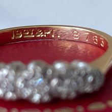Cargar imagen en el visor de la galería, Antique 18ct Gold &amp; Platinum 5-Stone Star Set Diamond Ring. 1930&#39;s Art Deco Single Cut Diamond Milligrain Ring. Antique Engagement Ring
