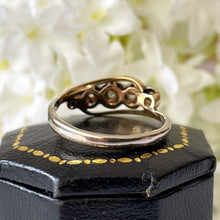 Cargar imagen en el visor de la galería, Vintage 1950 9ct Gold &amp; Diamond Ring. Star Set 5-Stone Diamond Bypass Ring. Mid Century Engagement Ring. Vintage Stacking/Pinky Ring.
