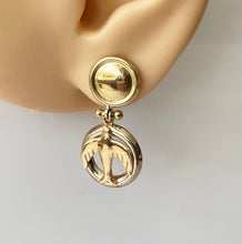画像をギャラリービューアに読み込む, Vintage 18ct Yellow Gold Swallow Earrings. Victorian Revival Gold Drop Earrings. Love Token Earrings. Uno A Terre, Italy 18K Gold Earrings
